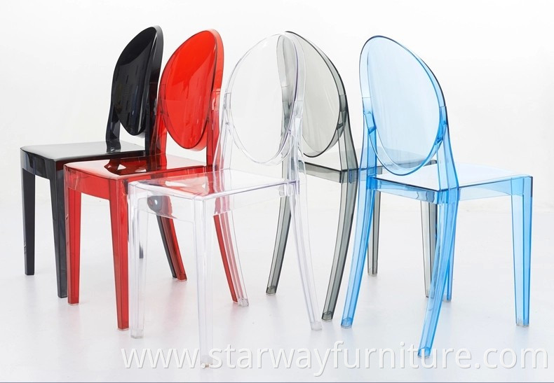 wedding garden Transparent PC Polycarbonate Plastic Chair ghost chair for dining Restaurant